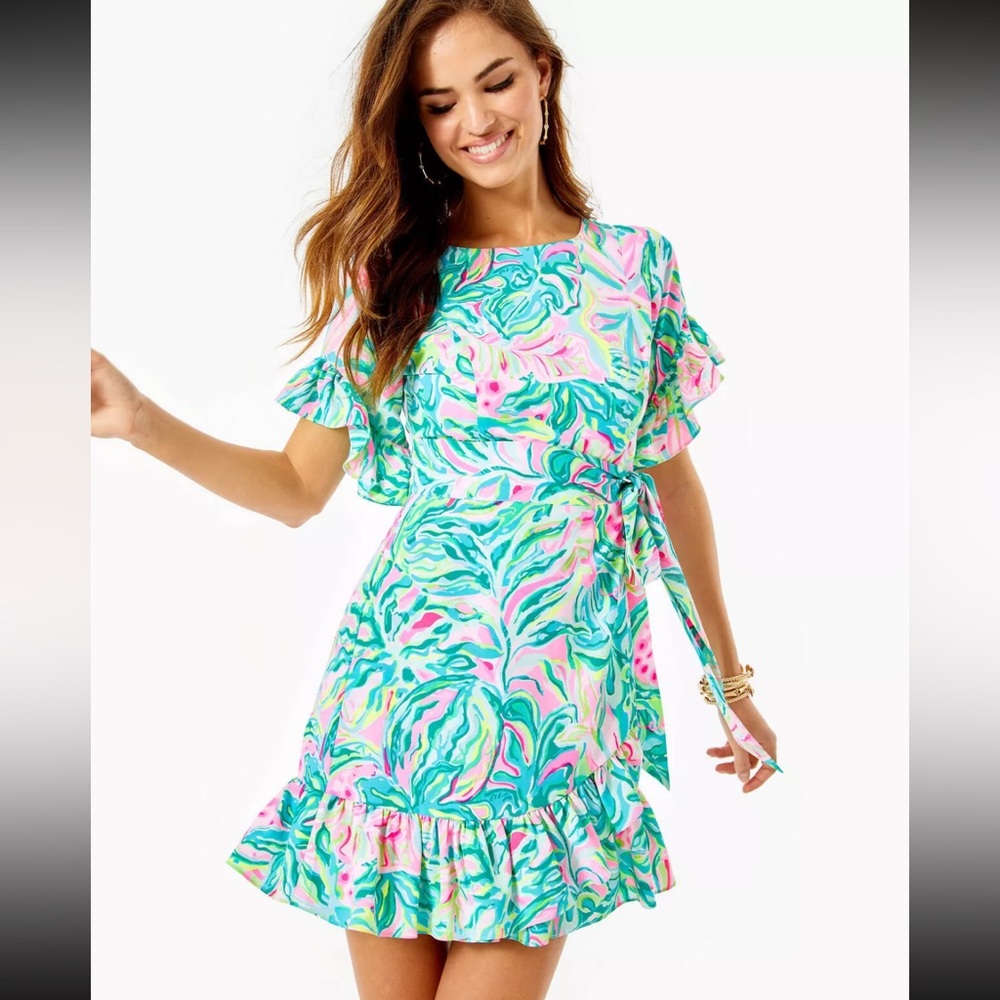 Lilly Pulitzer Darlah Fit and Flare Dress EUC size 14